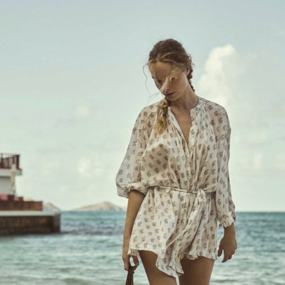 Doen Red Dahlia Block Print Jo Dress - Picture 8 of 8